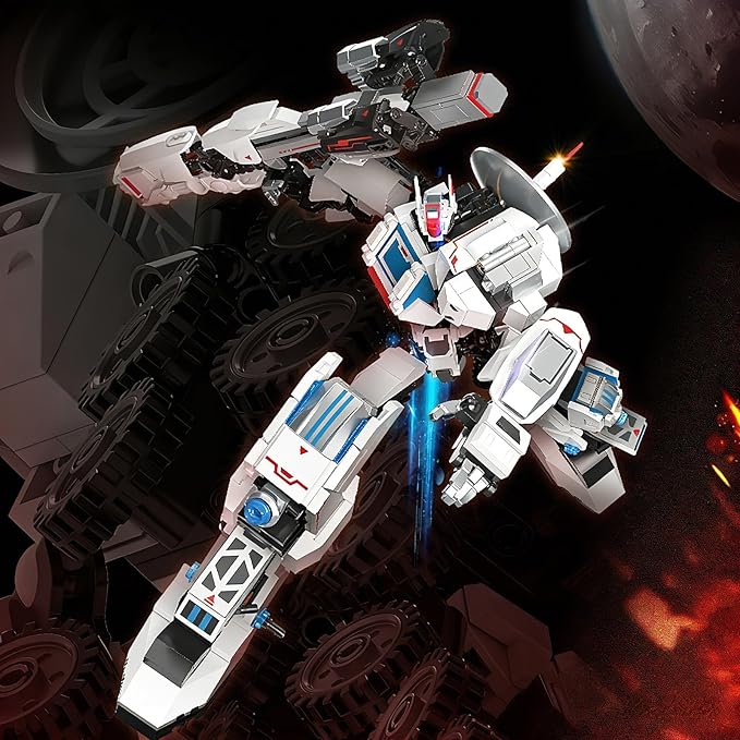 Transform Building Block Set Lunar Rover Mech Brick Movable Joints Construction Toy 646PCS Creative Collectible Action Figure Model Kit for Kids Ages 6+
