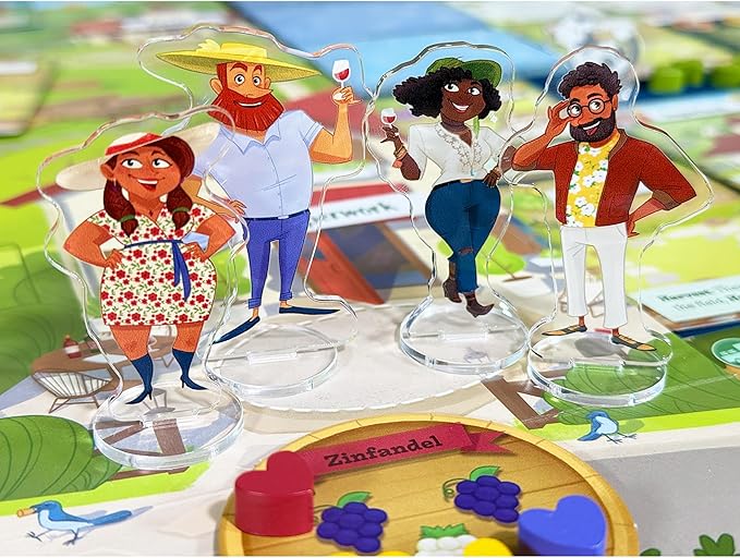 Pencil First Games: Vineyard - A Wine-Making Board Game Worker Placement Push Your Luck Upgrade-As-You-Play Card Management Ages 13+ 1-4 Players
