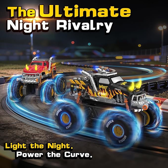 1:16 Waterproof Monster Truck Toys RC Car Amphibious rc Cars Water Blaster Trucks 60+ Min Runtime with 2 Batteries 360 Spin 4WD All Terrain Off-Road Pickup Toy for 4-12 Year Old Kids Gifts Presents