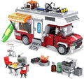 Camper Van Building Set Compatible with Rvs Camper Vehicles Summer Beach Holiday Camping Car Building Toy with Light Gift for Adults and Boys Girls Kids Teens 8-12 (924 PCS)