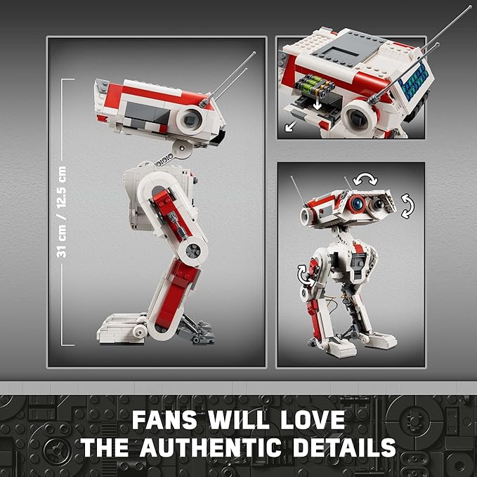 LEGO Star Wars BD-1 75335 Posable Droid Figure Model Building Kit Room Decoration Memorabilia Gift Idea for Teenagers from The Jedi: Survivor Video Game