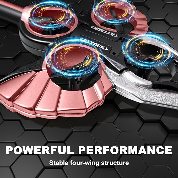 Flying Sword RC Airplane Gesture Control Airplanes for Kids Adult 8-16 Remote Control Planes with Light 360° Flip Fighter Jet Toy Gravity Sensing Stunt Roll Gift for Boy Girl Rose Gold