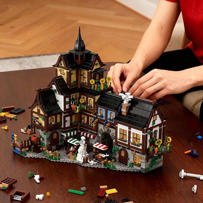 Medieval City Town House Architecture Building Kit Creative Modular Architecture Sets Gift for Women or Adults (4800pcs)
