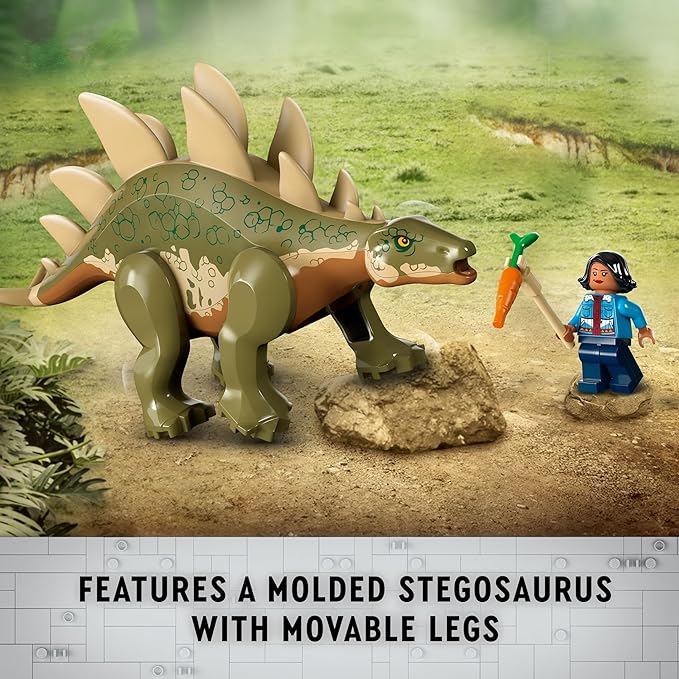 LEGO Jurassic World Dinosaur Missions: Stegosaurus Discovery Building Set - Dinosaur Toys Pretend Play Set with 2 Minifigures for Boys &amp Girls Ages 6+ - Gift Ideas for Kids - 76965