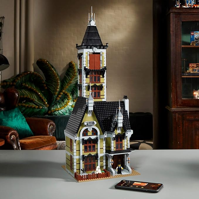 LEGO Icons Haunted House Building Set Creative Craft for Adults and Family Haunted House DIY Project to Build Together Includes 10 Minifigures 10273
