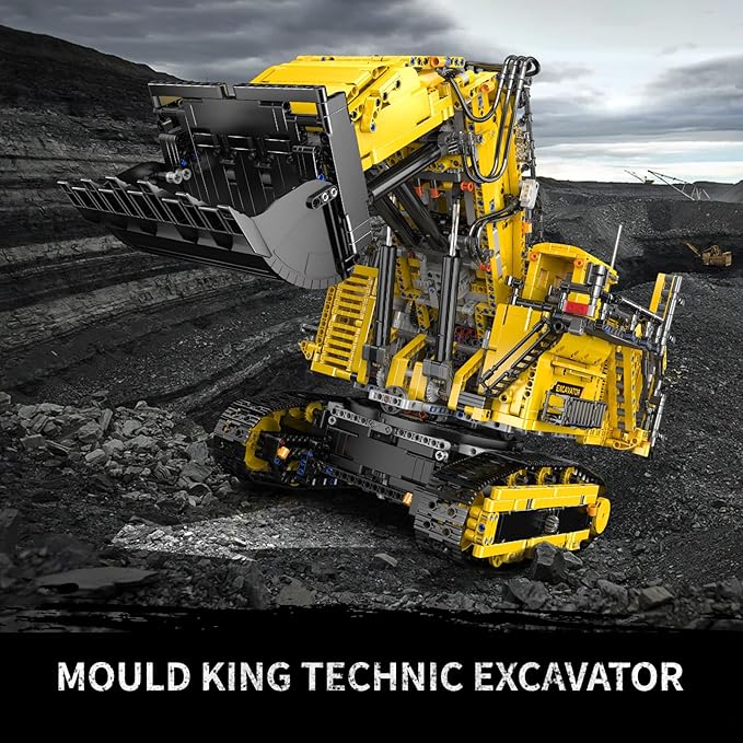 Mould King 17070 App Control Large Excavator Building Kit RC Diggers Construction Set Mining Excavator Construction Vehicle Building Blocks for Adults (4767 Pieces)