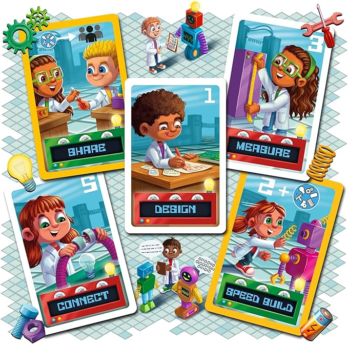 Robot Builders Board Game - Exciting Robot Building Competition for Kids Ages 5 and Up - Children Learn New Skills While Racing to Collect Matching Tools and Parts