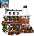 It's A Wonderful Life House Building Set with LED Light Christmas Holiday Snow House Building Blocks Toy Compatible with Lego Chritmas Village Gifts for Friends、Family Ages 18+ (1549PCS)