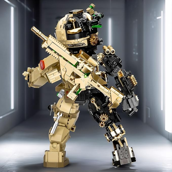 ONITUOFO Mechanical Soldier Building Sets for AdultTransforming Mech Building Blocks ToyCity Army Robot Model KitCool Home Office DecorIdea Gift for Teen Boys Kids 8-14(1225PCS)