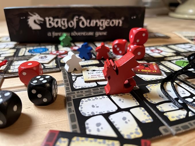 Bag of Dungeon–Fantasy Adventure Board Game for Families &amp RPG Fans | 1–4 Players Ages 7+ | Classic Dungeon Crawler | Portable Tabletop RPG with Endless Replayability