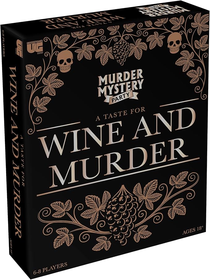 Murder Mystery Party A Taste for Wine &amp Murder – Murder Mystery Dinner Party Game for Adults – Interactive Crime Solving Role Play Game Night Kit with Invitations &amp Clues – Ages 16+