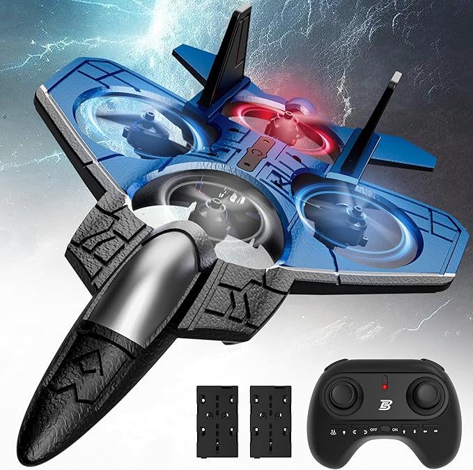 BEZGAR RC Plane丨Mini Drone Remote Control Airplane for Adults &amp Kids 360° Flip Fighter Jet Toys Foam F22 Raptor Stunt Planes with 2 Batterys Airplane Toy Gifts
