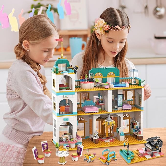 Friends Heartlake City Grand Hotel Building Kit Girls House Building Blocks Toy Gift for Kids Girls Aged 6-12 (1639 Pieces)