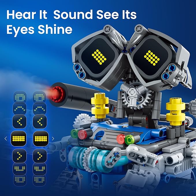 Sillbird STEM Robot Building Kit with Remote Control Gifts for Boys Ages 8-14 Buildable 5in1 Robotics Technic Coding Toy for Kids Birthday with 596 Pieces