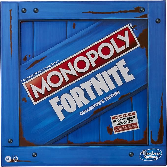 Monopoly: Fortnite Collector's Edition Board Game Inspired by Fortnite Video Game Board Game for Teens and Adults Ages 13 and Up
