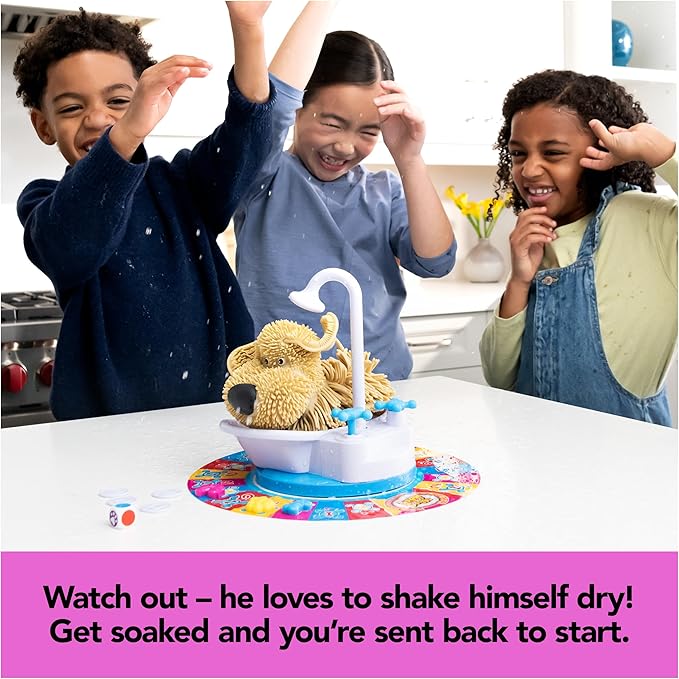 Spin Master Games Soggy Doggy The Award-Winning Wet &amp Silly Kids Board Game for Family Game Night Interactive Dog Toy Screenless Activity for Kids &amp Family 2-4 Players for Ages 4 &amp U