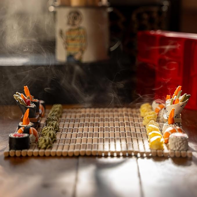 Sushi Chess Set - Sushi Themed Chess Set - 3D Printed Sushi Chess Board Sushi Board Game with Folding Board for Strategy Enthusiast and Family Strategy Game
