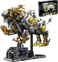 Mechanical Lion Building Block Toy Set Futuristic Mechanical Beast Model with Movable Parts &amp Gears Premium Mechanical Building Kit with Display Stand Ideal Gift for Boys &amp Adults