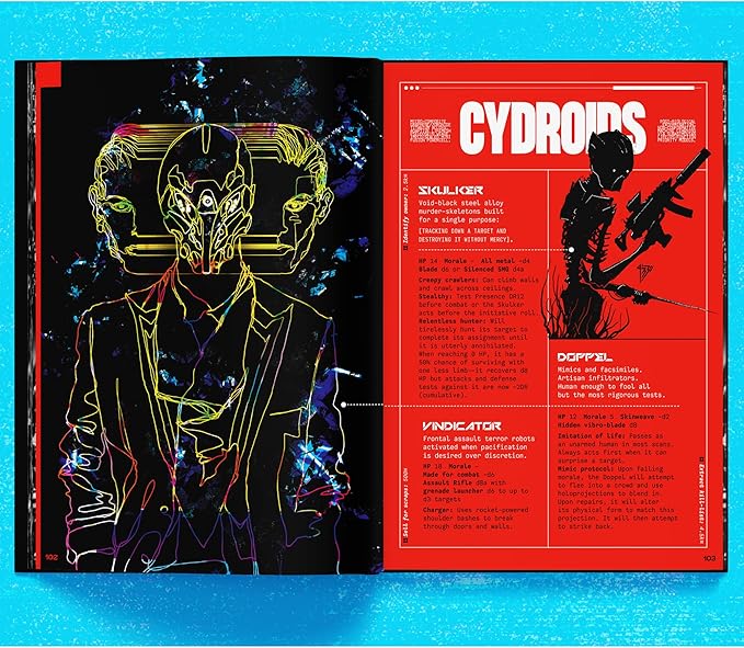 Free League Publishing CY_Borg Core Rulebook - Hardback Book SciFi Role Playing Game Medium Purple