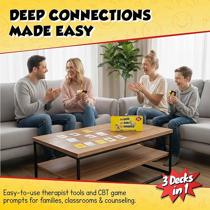 ARTAGIA Fun Social Skills and Therapy Game for Adults and Teenagers: CBT Family Game for Therapeutic Conversations and Better Relationships. Counseling Tool