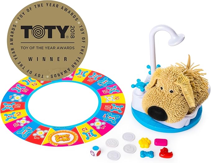 Spin Master Games Soggy Doggy The Award-Winning Wet &amp Silly Kids Board Game for Family Game Night Interactive Dog Toy Screenless Activity for Kids &amp Family 2-4 Players for Ages 4 &amp U