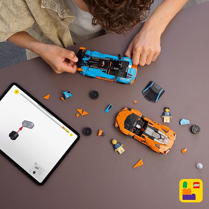 LEGO Speed Champions Lamborghini Revuelto &amp Huracán STO Car Toys - Building Toy for Pretend Play for Boys &amp Girls Ages 10+ - Model Car Kit Display - Gift Idea for Kids - 77238