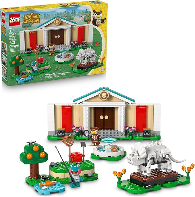 LEGO Animal Crossing Blathers’s Museum Collection Building Toy - Pretend Play Set W/2 Toy Minifigures for Girls &amp Boys Ages 7+ - Building Blocks for Kids - Gift Idea for Birthdays &amp Gamers -
