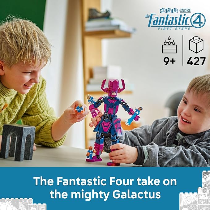 LEGO Marvel Fantastic Four vs. Galactus Construction Figure - Super Hero Building Toy - 4 Minifigures Including The Thing Invisible Woman and Human Torch - Gift for Kids Boys and Girls 9+ 76316