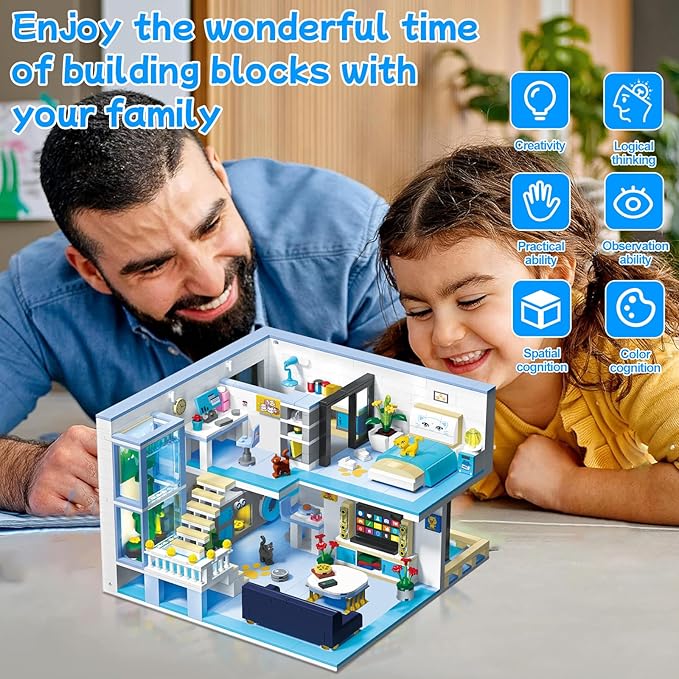 Friends House Building Block Set Pets Collection Small Brick Model Set Creative Mini Toy Building Sets Children’s Day Birthday for Teens Kids Boys Girls 8+ 1235 PCS