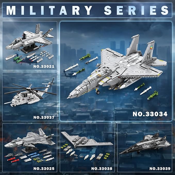 Reobrix F-15E Fighter Jet Building Sets for Adults Military Fighter Bombers Display Model 33034 Strike Eagle Military Plane Collectible Set Toys Gifts for Aviation Fans Boys Girls 14+ (2216 PCS)