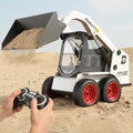 DOUBLE E RC Skid Steer Loader Toy for Kids1:14 Scale Remote Control Construction Truck with Lights Sound &amp Sounds 2.4GHz RC Truck Toy 360°RotationRC Front Loader Tractor Engineering Vehicles