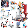 Space Exploration Shuttle Toys 12-in-1 STEM Aerospace Building Kit Toy Rocket Building Kit Toy with Launcher Astronauts Airplane Rocket Gift for 6 7 8 9 10 11 12+ Years Old 855 Pcs