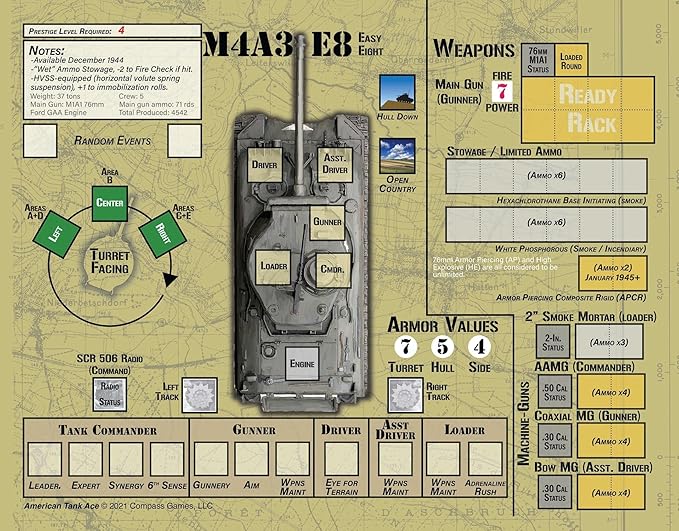Compass Games American Tank Ace: Europe 1944-45