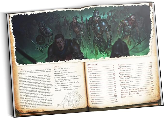 Nord Games: Ultimate Bestiary: The Dreaded Accursed - Hardcover RPG Supplement Book Classic Undead &amp Cursed Creatures 5e D&ampD Roleplaying 268 Pages