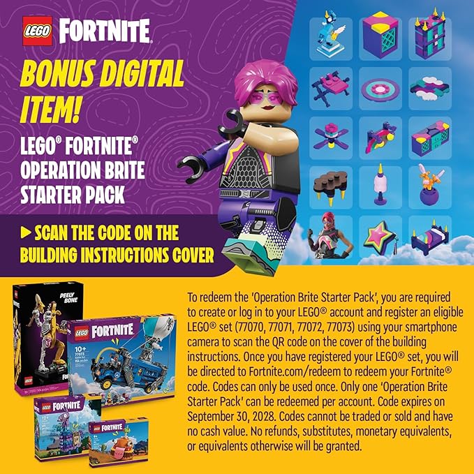 LEGO Fortnite Battle Bus Building Toy - Collectible Fortnite Toy for Kids Boys &amp Girls Ages 10+ - Pretend Play Set with 9 Minifigures from Video Game - Gift for Birthdays - 77073