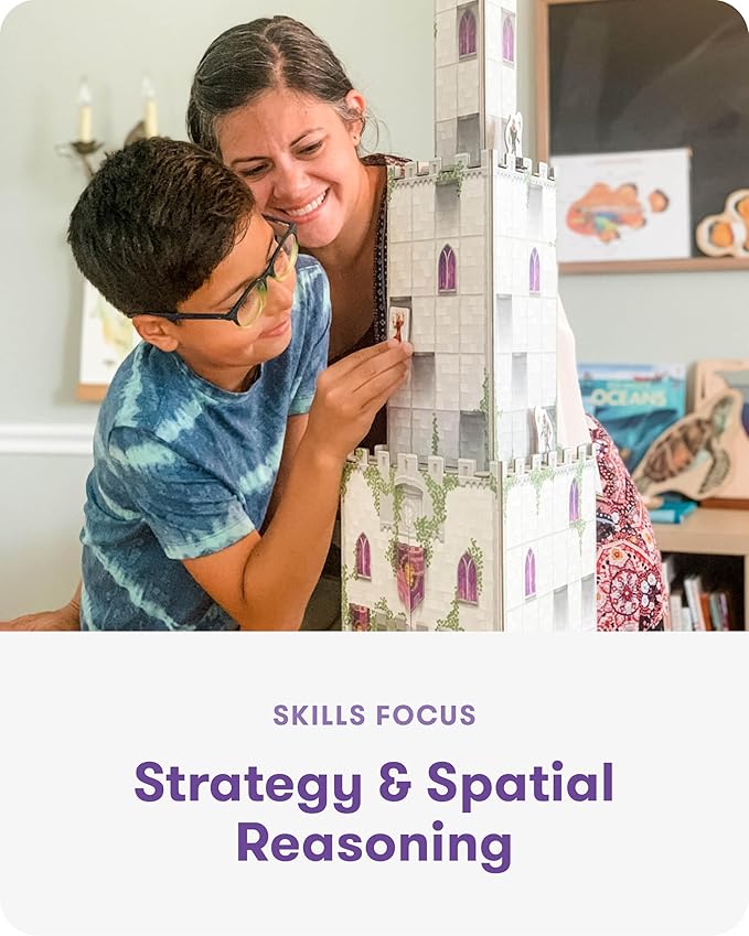 SimplyFun The Climbing Knights - Exciting Castle Climbing Strategy Board Game - Fine Motor Skills - Educational Fun with Magnetic Knights Guard Pawns &amp Premium Components - 2-4 Players Ages 8 &