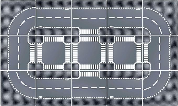 Road Base Plates - 15 City &amp Street Plates 10x10 Road Baseplates