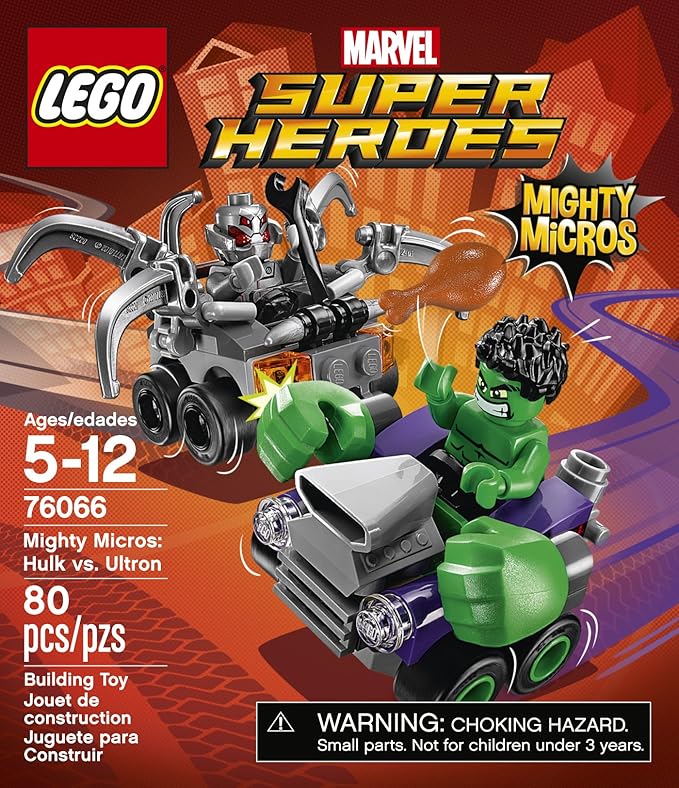 LEGO Super Heroes Mighty Micros: Hulk vs Ultron 76066 Building Kit (80 Piece)