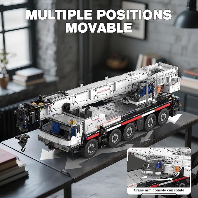 Mould King Construction Crane Building Sets 17075 APP Programmable Construction Vehicle Model Large Vehicles Crane Building Kits Gift for Adult/Collections Enthusiasts(3248 Pieces)