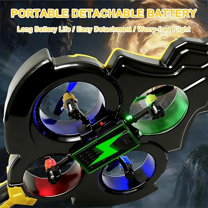 Upgraded Flying Sword RC Airplane Gesture Control Airplane for Kids Adult 8-16 Remote Control Drone Sword with Light 360° Flip Toy Gravity Sensing Stunt Roll Gift for Christmas New Year