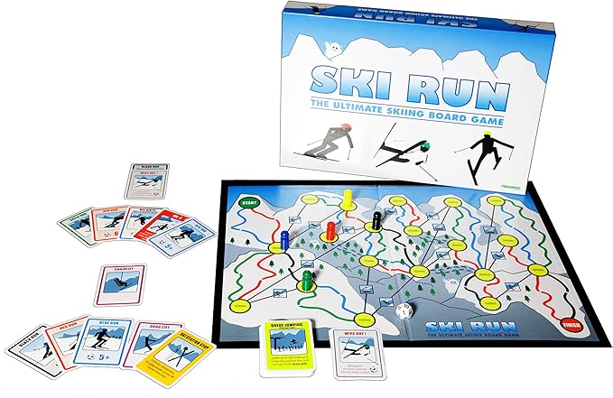 SKI Run - The Ultimate Skiing Family Board Game for Both Kids Teens and Adults. Top Apres Ski Gift-Present