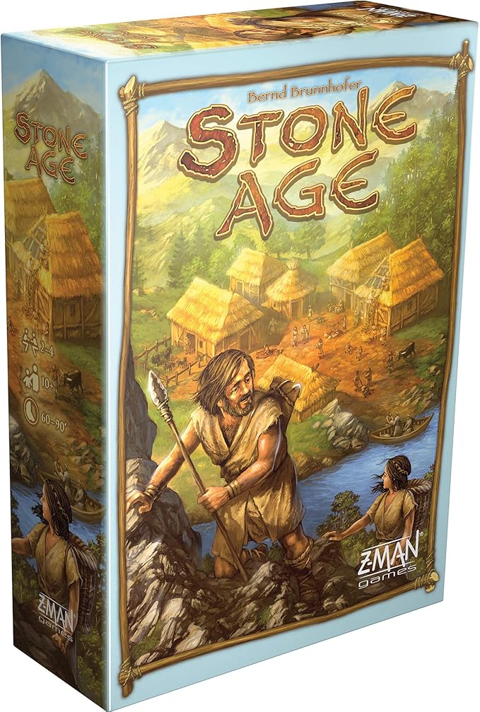 Stone Age Board Game - Engaging Worker Placement Strategy for Civilization Building! Fun Family Game for Kids and Adults Ages 10+ 2-4 Players 60-90 Minute Playtime Made by Z-Man Games