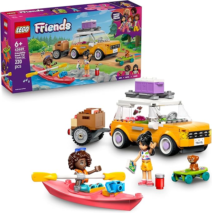 Lego 42659 Friends Driving Travel Toy Birthday Gift Blocks Education Girls Boys Children 6 7 8 9 Vehicle Car Mini Car Pretend Play Pretend Play