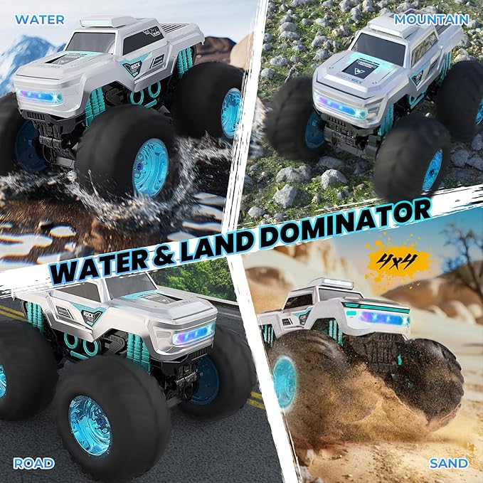 Children's Remote Control Car: Cyberpunk 4WD Off-Road Amphibious Standard Version