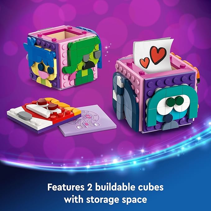 LEGO|Disney Inside Out 2 Mood Cubes from Pixar Disney Toy Building Kit from The Movie Fun Fantasy Toy to Share Emotions Disney Gift Idea for Movie Fans Girls and Boys 43248