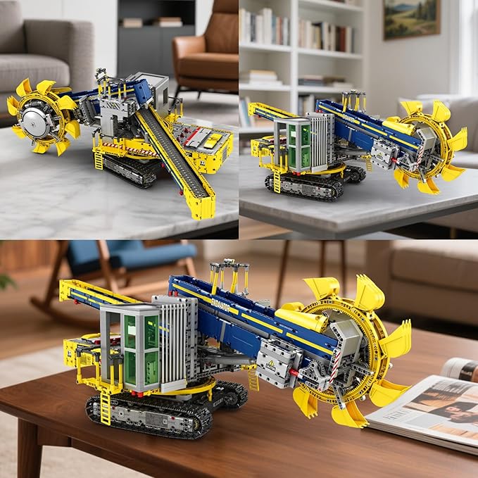 Reobrix Bucket Wheel Excavator Building Blocks Set 22017 Remote Control Construction Vehicle Model Kit for Adult RC Technic Engineering Car Toys Gifts for Boys and Girls 14+ (3970 PCS)
