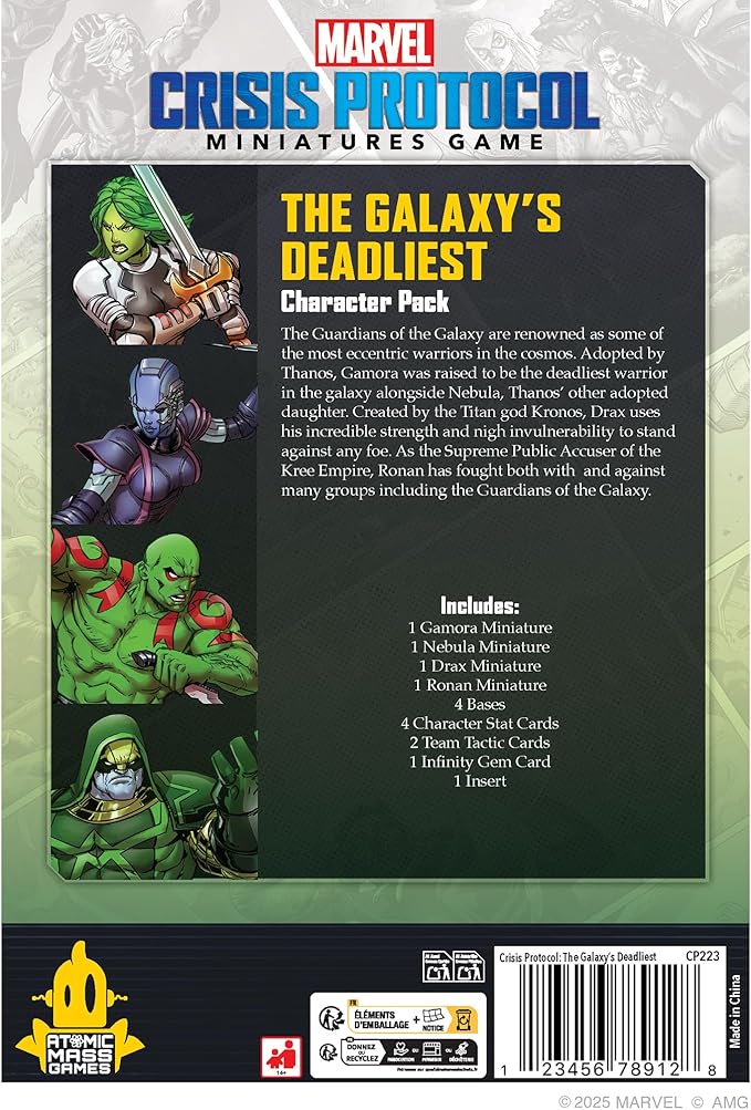 Marvel: Crisis Protocol The Galaxy's Deadliest Affiliation Pack -Tabletop Superhero Game Ages 14+ 2 Players 90 Minute Playtime Made by Atomic Mass Games