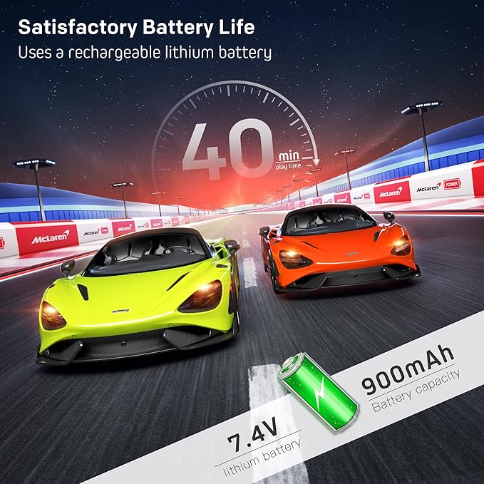 MIEBELY Remote Control Car McLaren Rc Cars Officially Licensed 1/12 Scale 7.4V 900mAh Toy Car with 12km/h Fast Model Car Headlight for Adults Kids Boys Age 6-12 Year Birthday Ideas Gift Green
