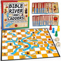 Garybank Bible River and Ladders Board Game for Kids Fruit of the Spirit Games with Christian Virtue Story Cards Bible Study Supplies for Sunday School Youth Group &amp Family Christmas &amp Eas