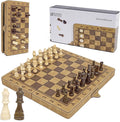 15 Inch Chess Set Magnetic Chess Borad Classic Chess Game Set with Pieces Storage for Family Game Night Ideal Chiristams Gift for Families